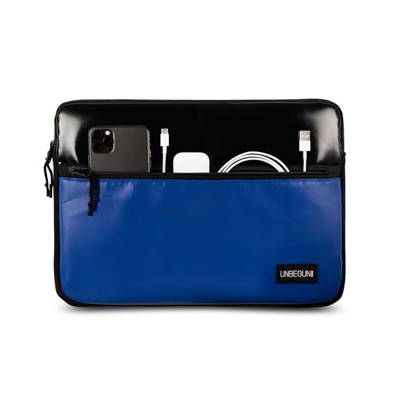 Laptop Case With Front Compartment - Black/Blue 2