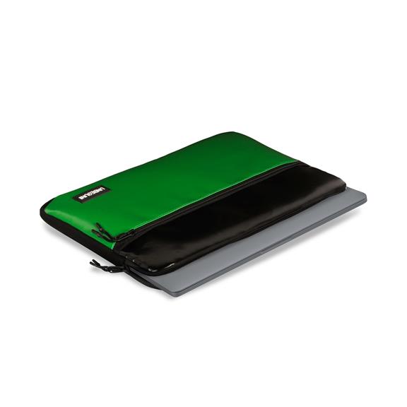 Laptop Case With Front Compartment - Black/Green 4