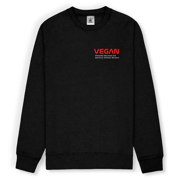 Vegan - Unisex Sweatshirt Black 1