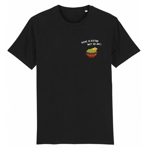 Guac Is Extra - Biokatoen T-Shirt Zwart 1