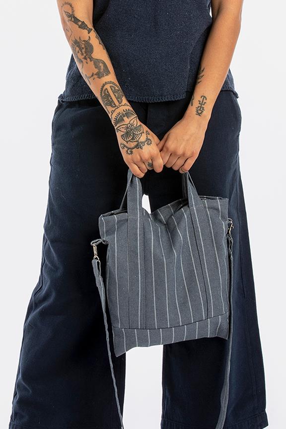 Crossbody Bag Striped Grey 1