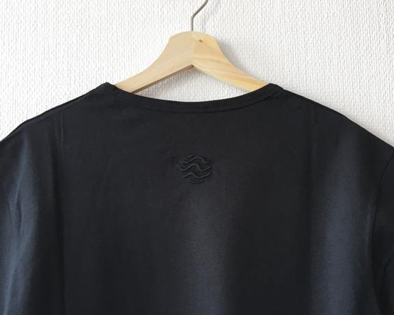 T-Shirt Biologisch Katoen 'Wave' - Zwart 3