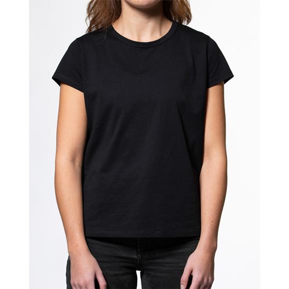 T-Shirt Biologisch Katoen 'Wave' - Zwart 4
