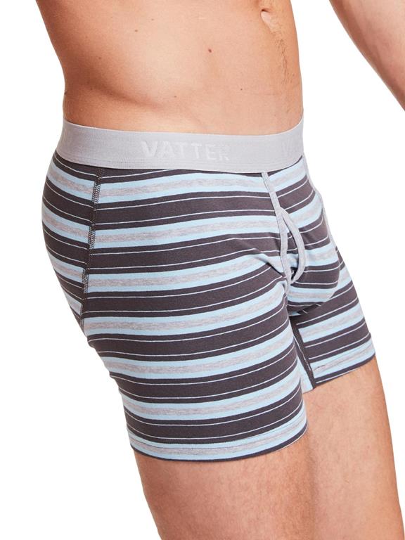 Boxer Shorts Claus Grey/Charcoal/Blue Stripes 3