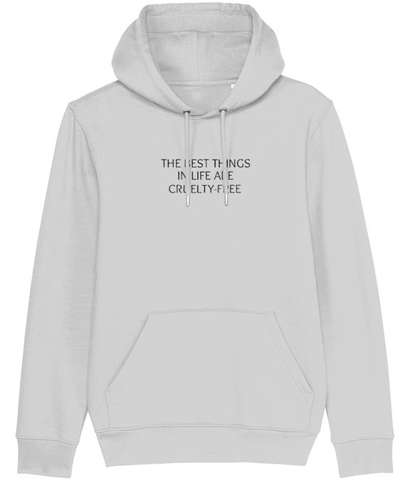 Hoodie The Best Things In Life Are Cruelty-Free Heather Grey 1