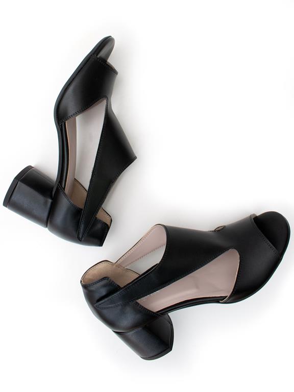 Sandals Peep Toe Black from Shop Like You Give a Damn