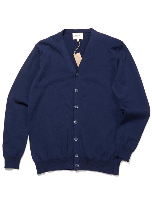 Recycled Knit Cardigan Navy 4