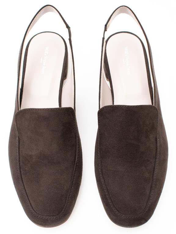 Loafers Slingback Donkerbruin 4