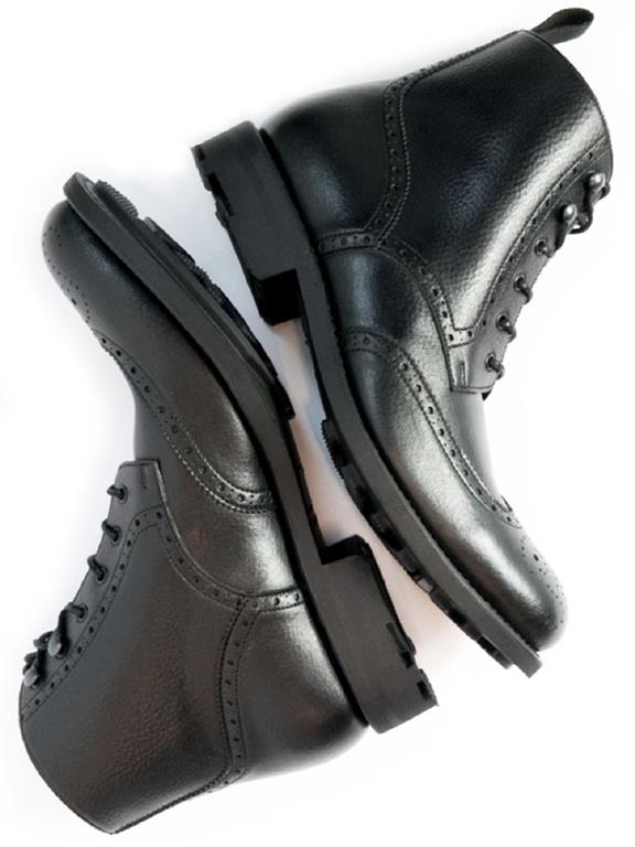 Brogue Boots Goodyear Welt Black via Shop Like You Give a Damn