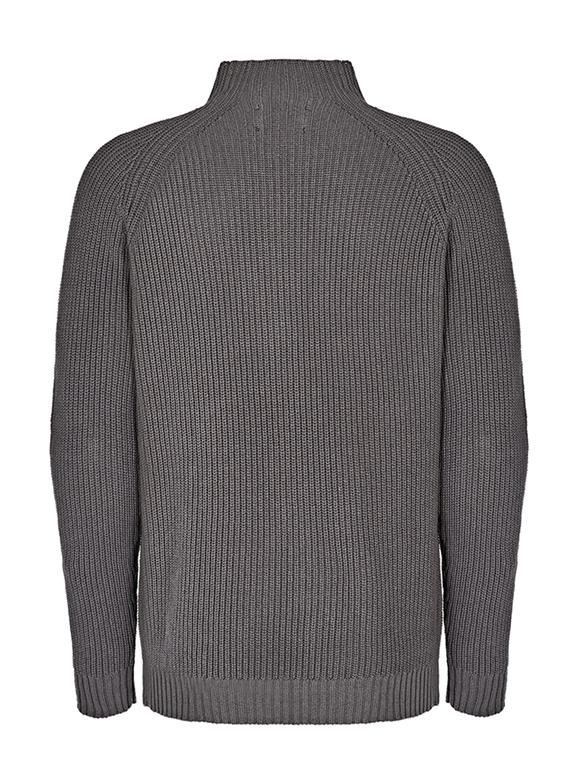 Will's Vegan Store Hoge Hals Trui Slouch Knit Donkergrijs