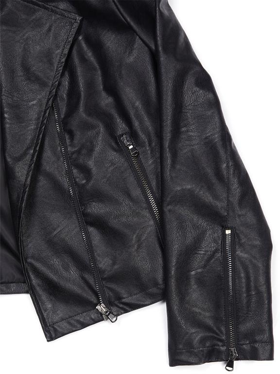 Vegan Leather Jacket Black 5