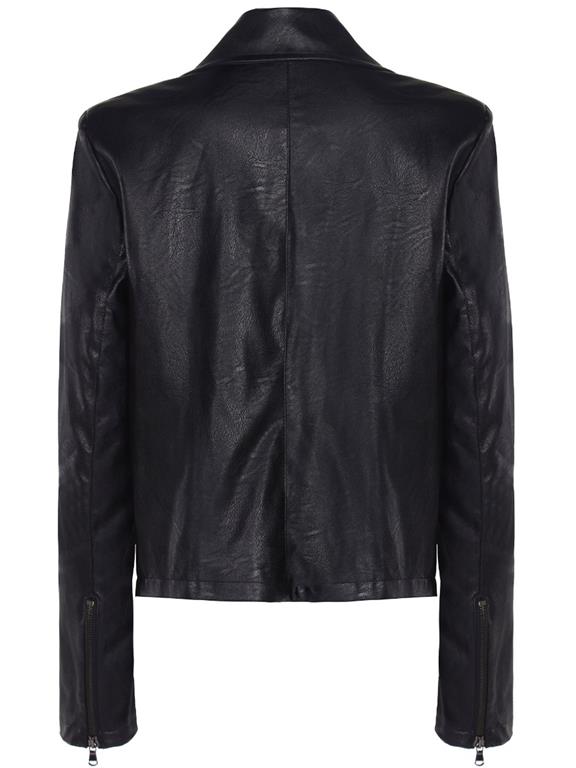 Vegan Leather Jacket Black 6