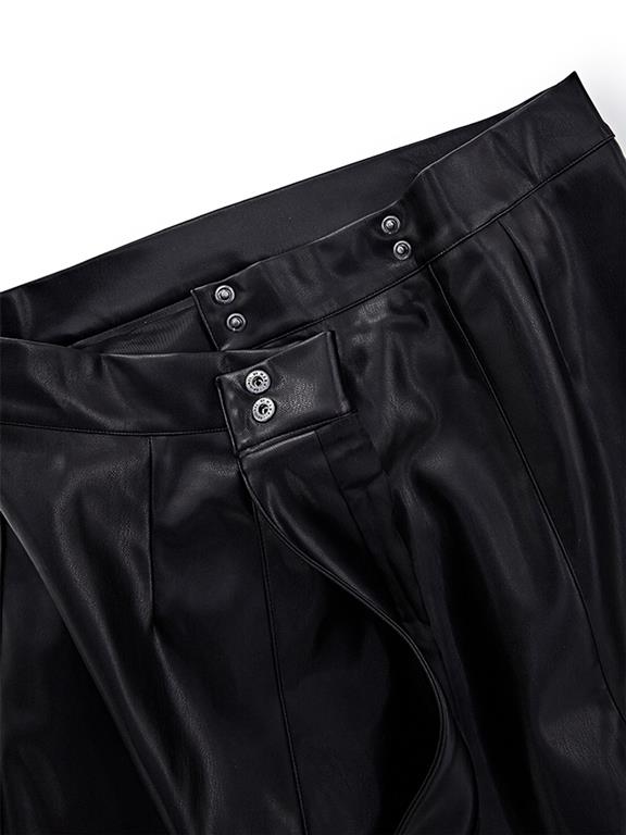 Midi Skirt Vegan Leather Black 6