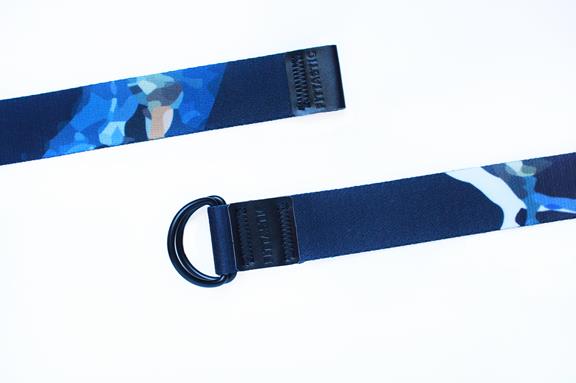 Yoga Belt Marble Blue 8