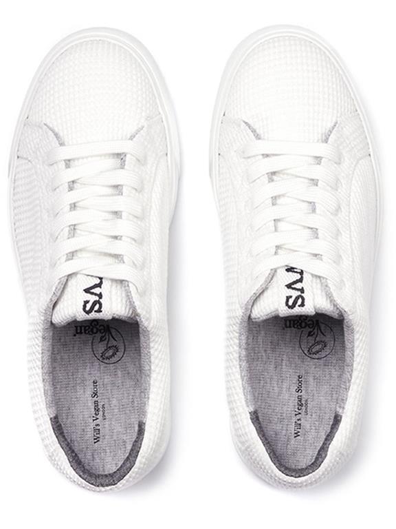 Sneakers Biologisch Abbaubarer Strick Weiß 4