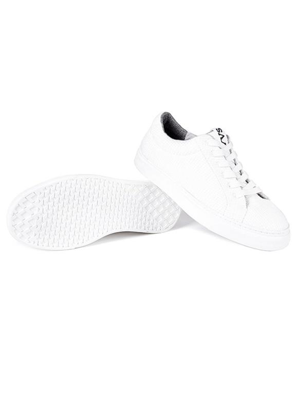 Sneakers Biologisch Abbaubarer Strick Weiß 5