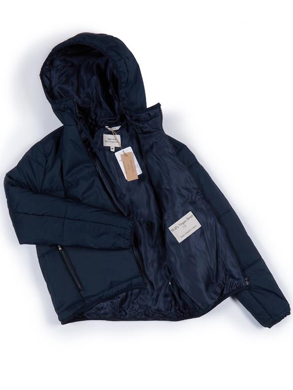 Puffer Capuchon Donkerblauw from Shop Like You Give a Damn