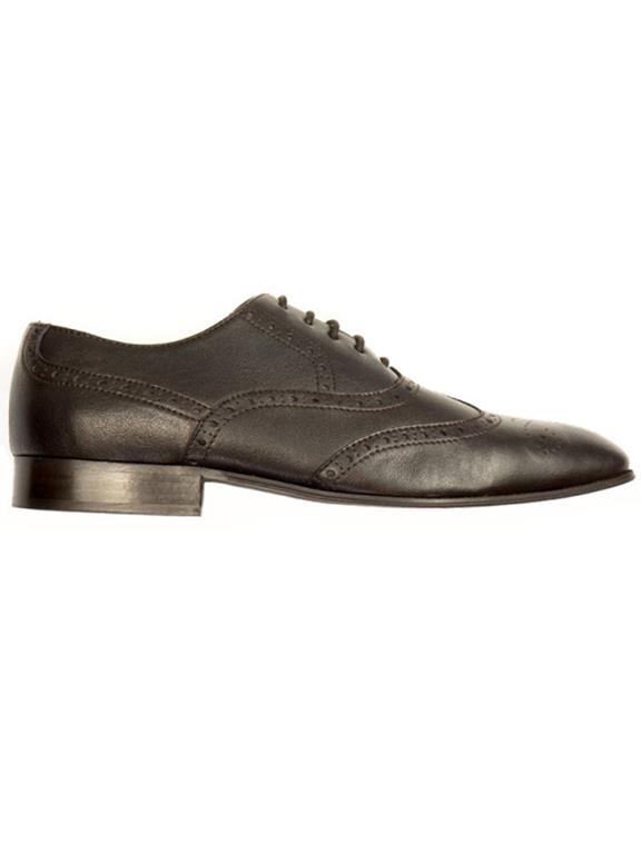 Brogues City Square Toe Donkerbruin 1