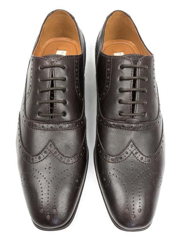 Brogues City Square Toe Donkerbruin 4