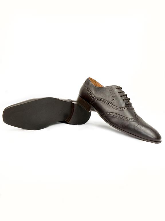 Brogues City Square Toe Donkerbruin 5