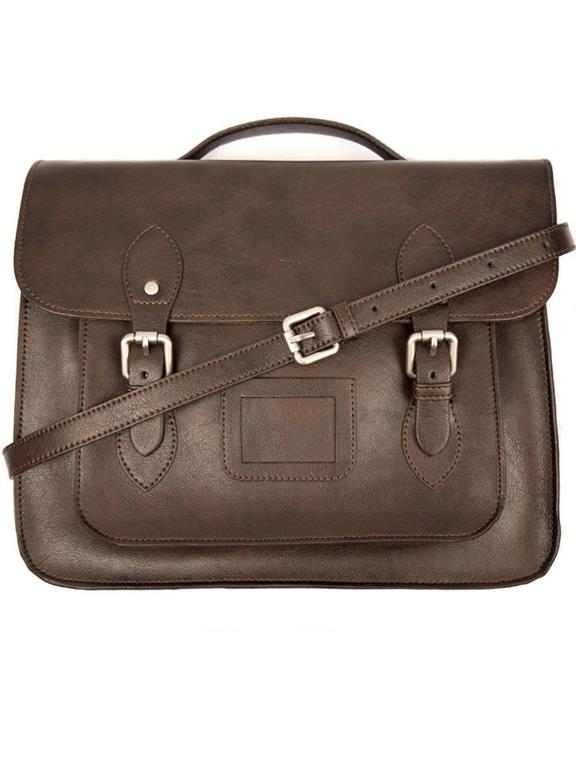 Satchel Classic 13 Inch Donkerbruin from Shop Like You Give a Damn