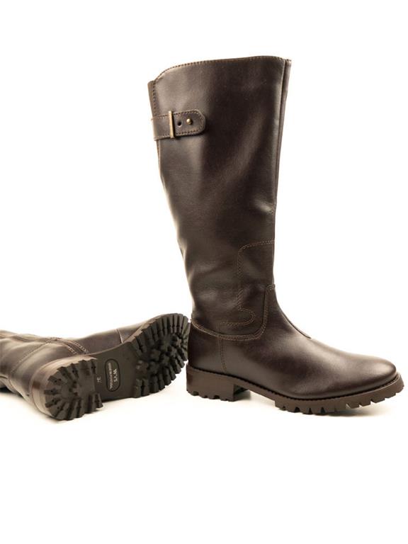Boots Knee Length Deep Tread Dark Brown 1