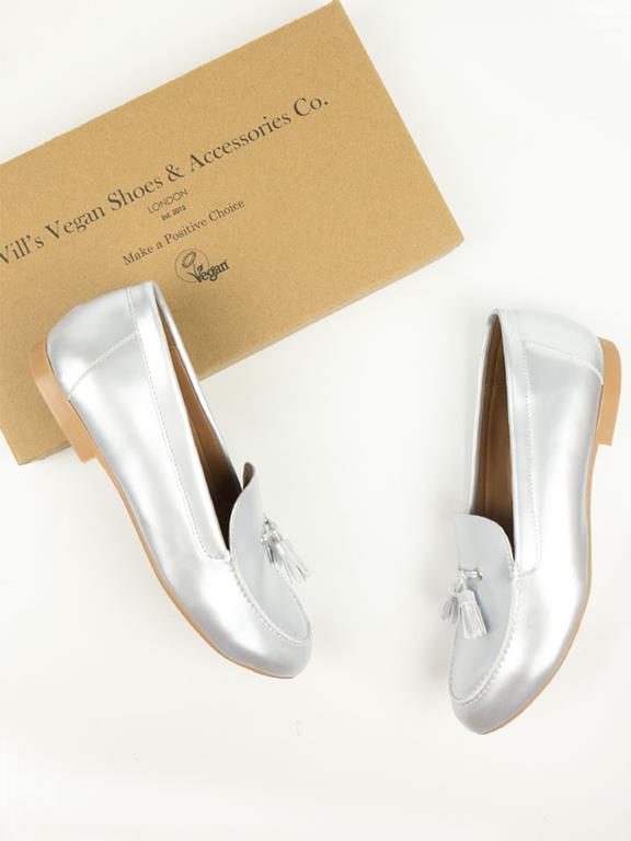 Loafers Tassle Silver from Shop Like You Give a Damn