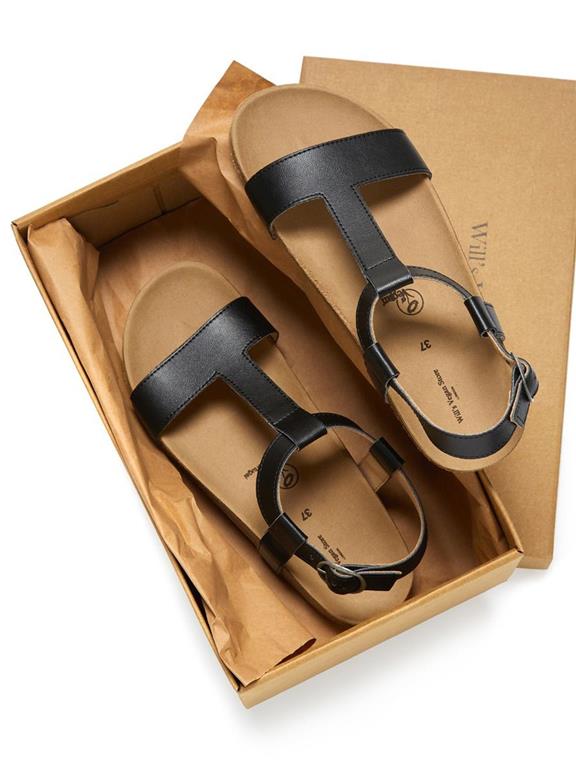 Sandalen Voetbed Zwart from Shop Like You Give a Damn