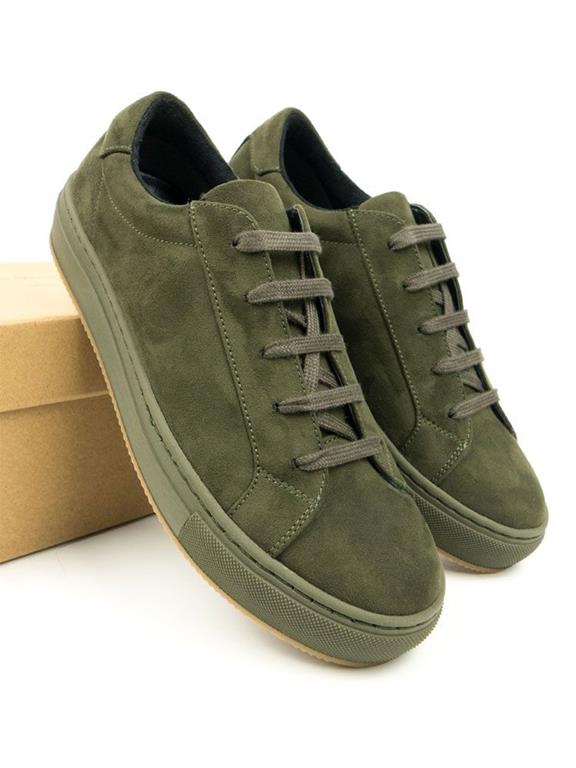 Sneakers Vegan Suede Dark Green 3