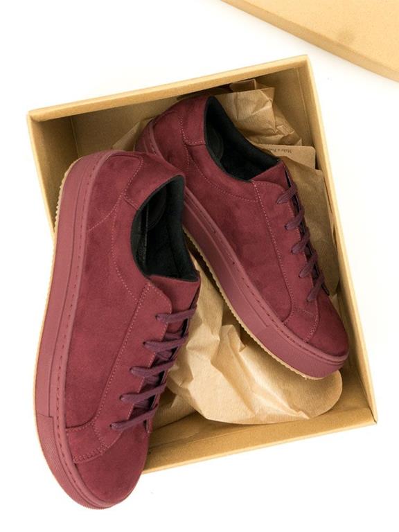 Sneakers Vegan Suede Donkerrood from Shop Like You Give a Damn