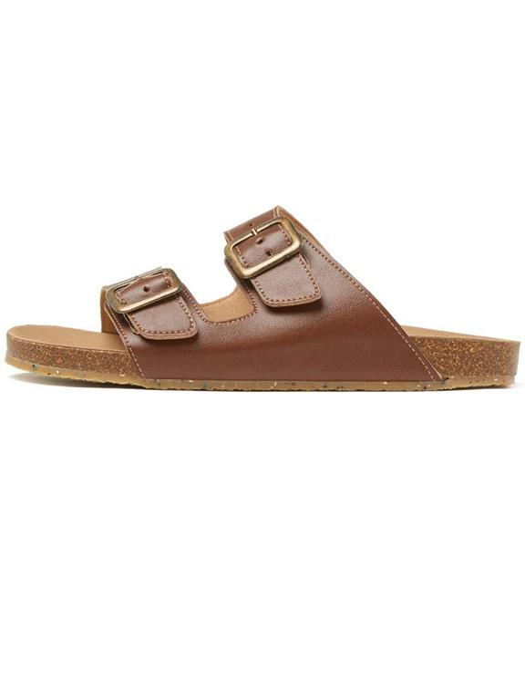 Sandalen Two Strap Voetbed Bruin from Shop Like You Give a Damn