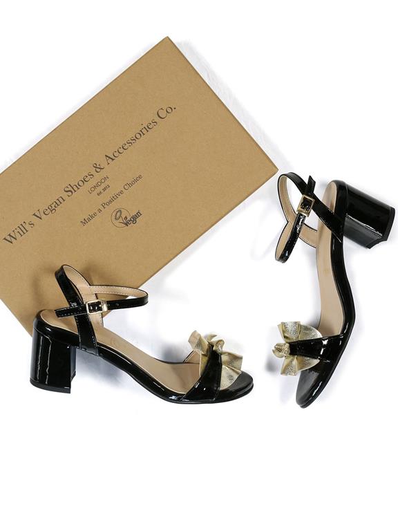 Sandals Ruffle Black & Gold from Shop Like You Give a Damn