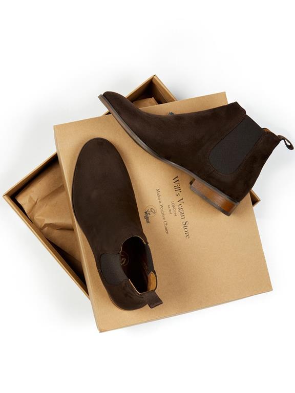 Chelsea Boots Donkerbruin Vegan Suede from Shop Like You Give a Damn
