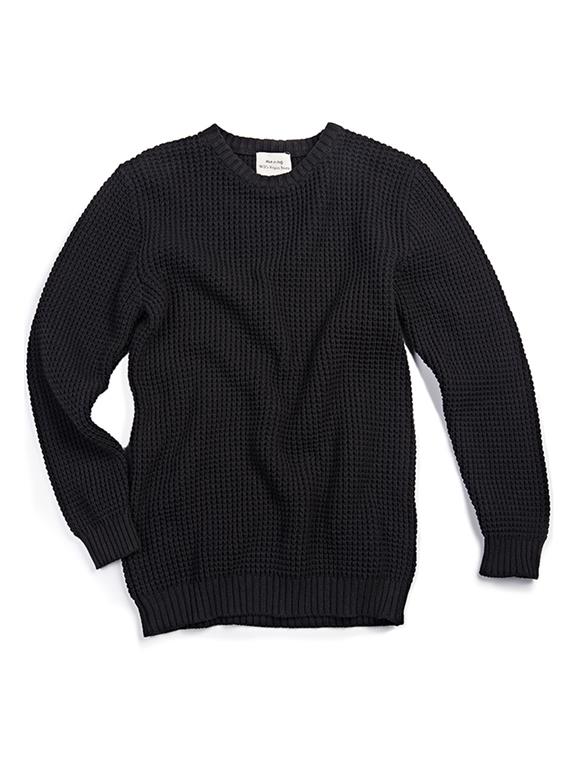 Jumper Chunky Rib Black from Shop Like You Give a Damn
