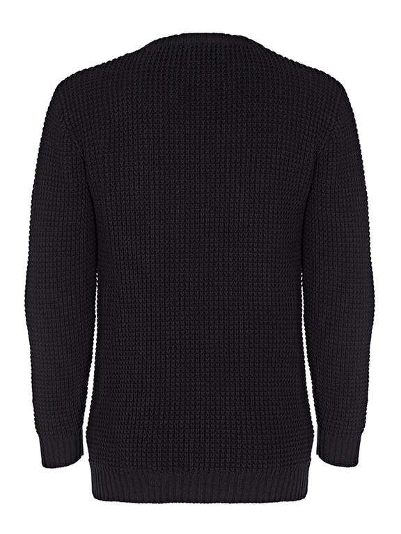 Jumper Chunky Rib Black from Shop Like You Give a Damn
