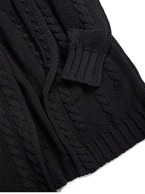 Cardigan Chunky Knit Black 4