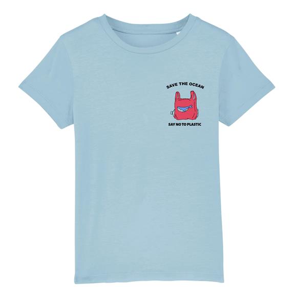 T-Shirt Save The Ocean - Blauw 1