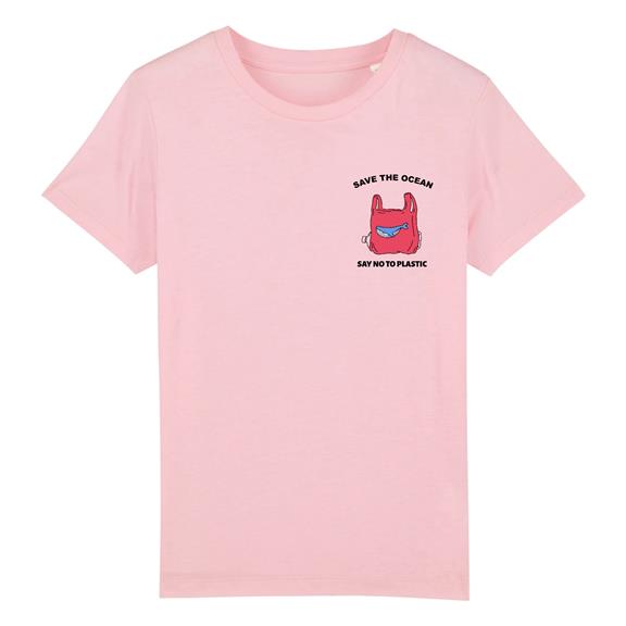 T-Shirt Save The Ocean - Roze 1