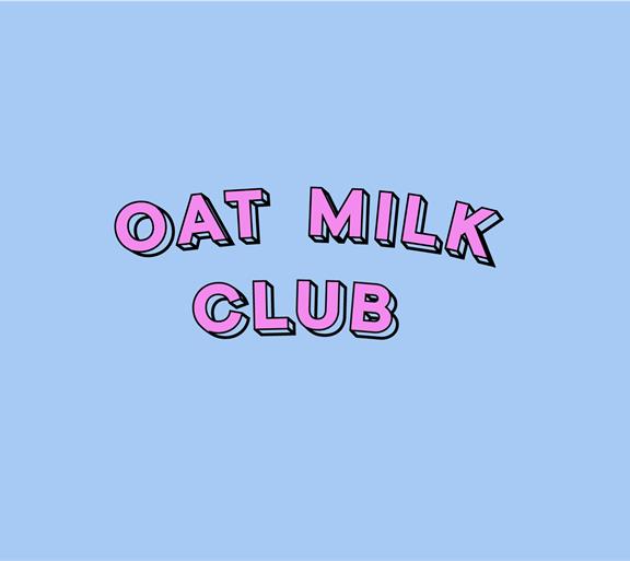 T-Shirt Oat Milk Club - Roze 1