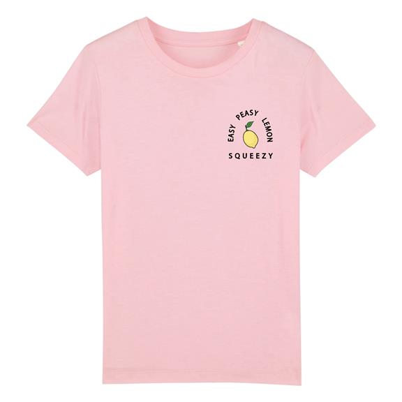 T-Shirt Easy Peasy Lemon Squeezy - Roze 1