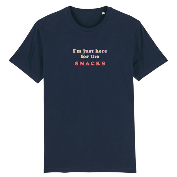 Unisex T-Shirt Snacks - Marineblauw 1