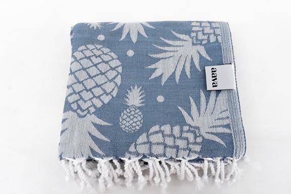 Beach Towel Pineapple Blue 3