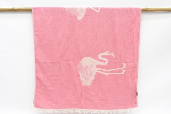 Beach Towel Flamingo Yellow 2