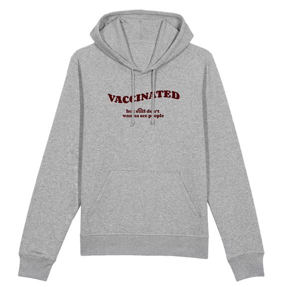 Hoodie Vaccinated Grijs 1