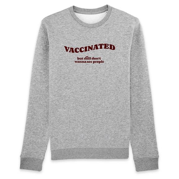Sweatshirt Vaccinated Grey 1