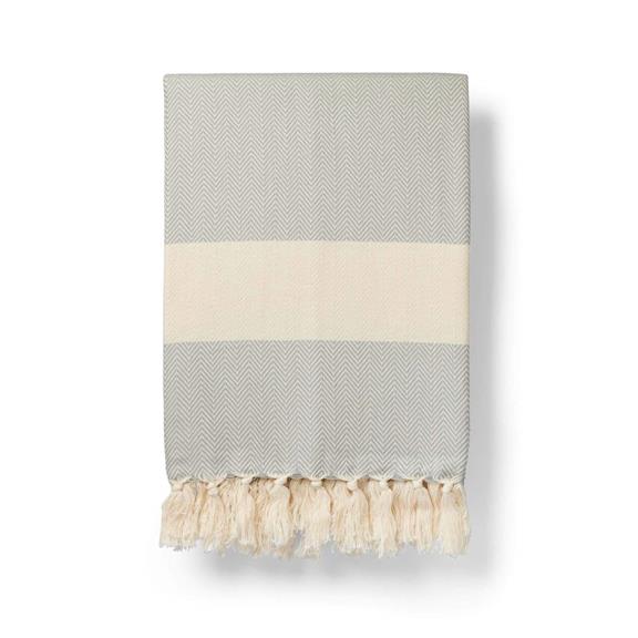 Blanket Ferah Herringbone Dove Grey 1