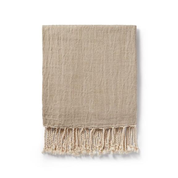 Blanket Linen & Cotton Ev Beige 1