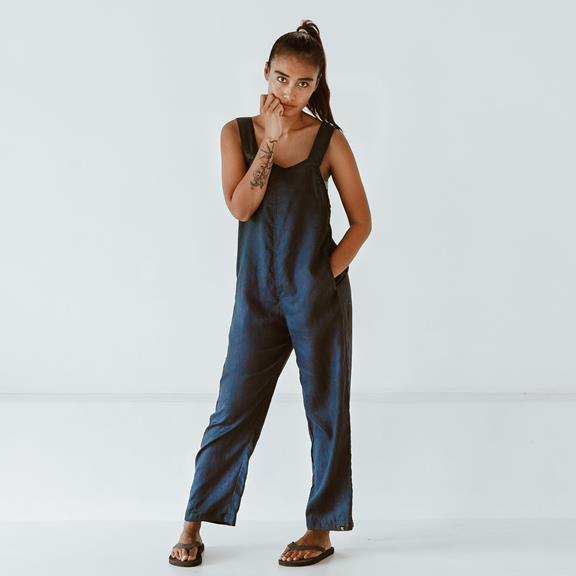 Jumpsuit Recycled Cotton Navy Blue 1