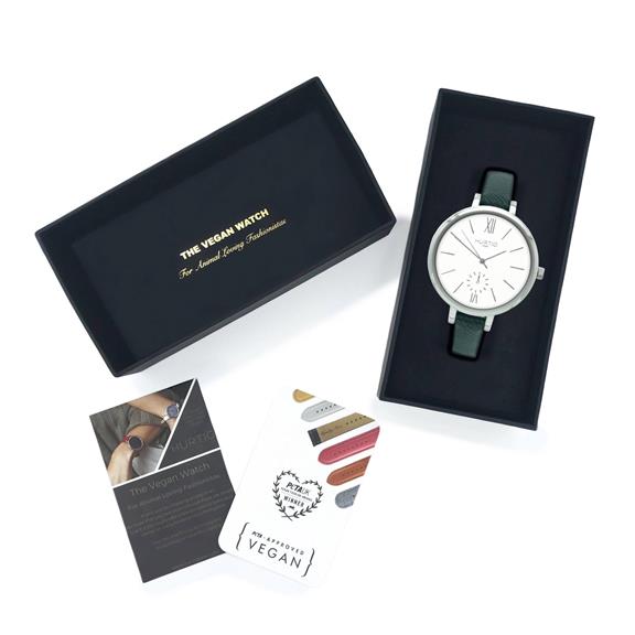 Horloge Amalfi Petite Zilver Wit & Donkergroen 4