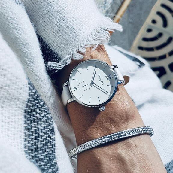 Horloge Amalfi Petite Zilver Wit & Wit from Shop Like You Give a Damn